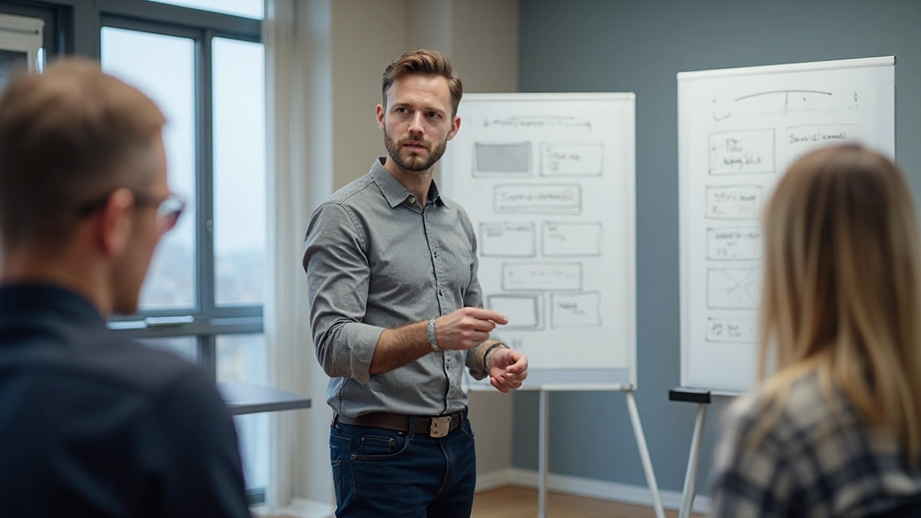 Professionele webdesigner werkend aan responsive website layout op moderne computer