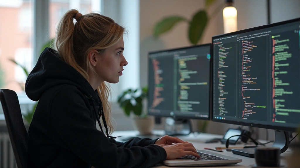 Semantic HTML5 code structuur in professionele code editor met syntax highlighting