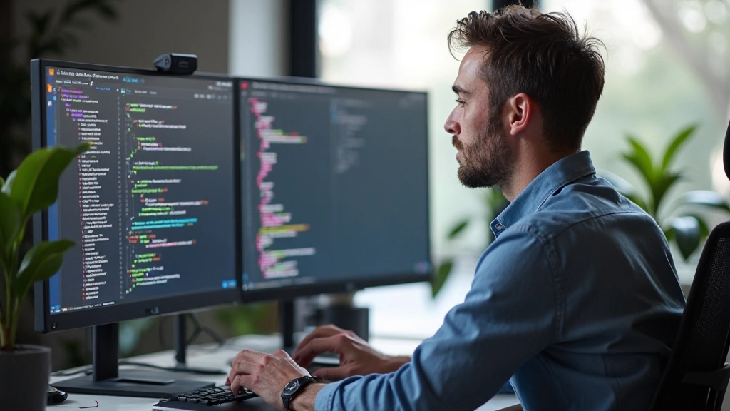 CSS Grid layout op groot computerscherm in modern design kantoor omgeving